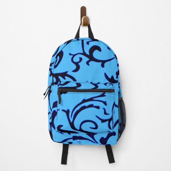 Item preview, ARABIATA 4 black blue patterns Morocco Essaouira flowers leaves design arabesques volutes decor designed and sold by dragonemma.