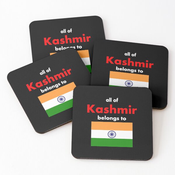 Item preview, Kashmir belongs to India - White on Black designed and sold by ETFStore.