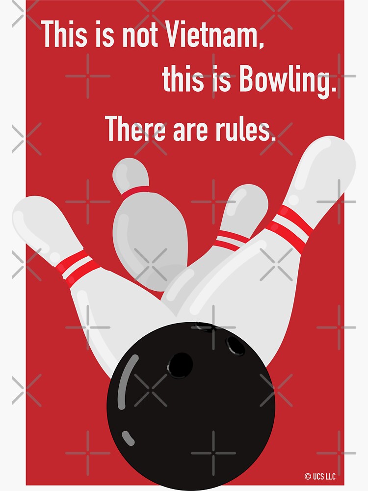 "Rules of Bowling Quote" Sticker for Sale by Maeveykinzz Redbubble
