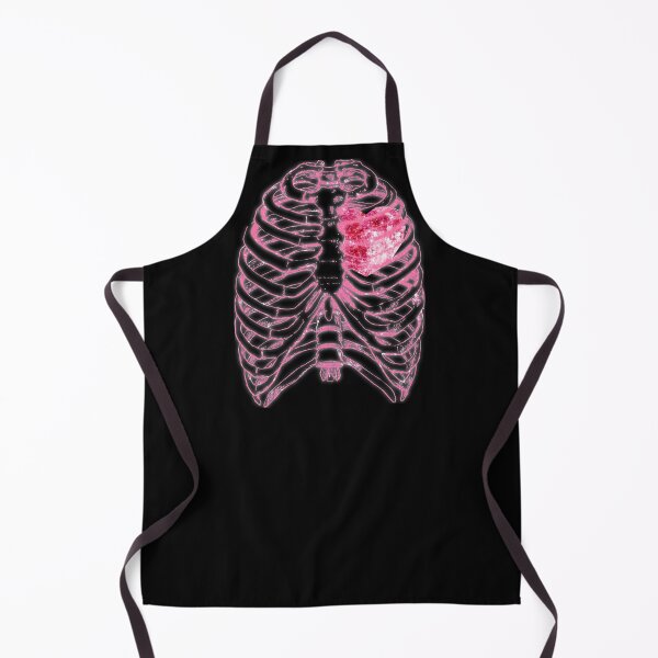 Item preview, Skeleton Ribs Pink Neon Fluo Moon Heart Cute Halloween Effect Goth designed and sold by Jolly-Yosei.
