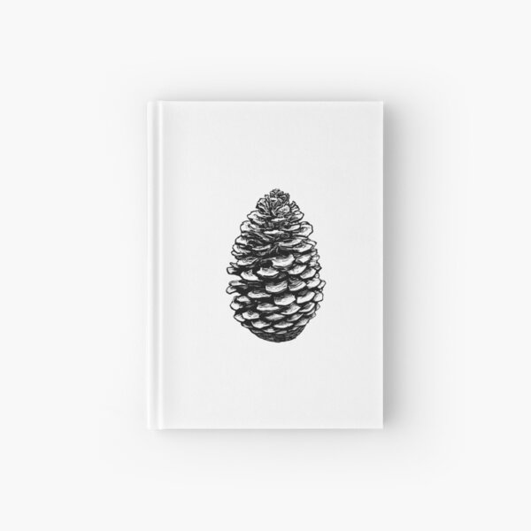 Pine Cone Black Hardcover Journal