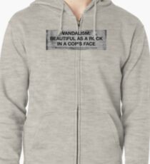 Sudadera con capucha y cremallera Vandalismo
