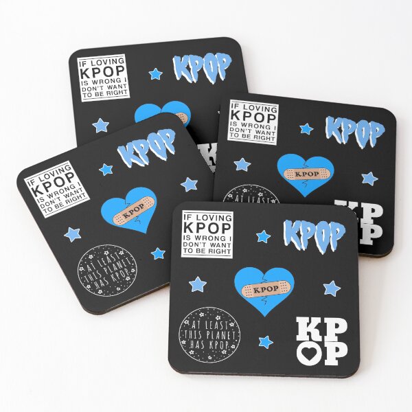 Item preview, KPOP FAN Collage Memes Quote CUTE Blue Pack [BUY MEDIUM OR LARGER FOR STICKER PACK] designed and sold by SugarSaint.