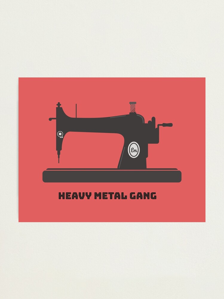 Alternate view of Heavy Metal Gang-Vintage Sewing Machine-Vintage Sewing Machine Lover Photographic Print