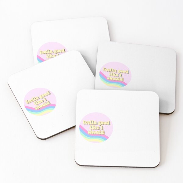 Item preview, “Felling good like i should” happy rainbow quote designed and sold by hollyrogers.