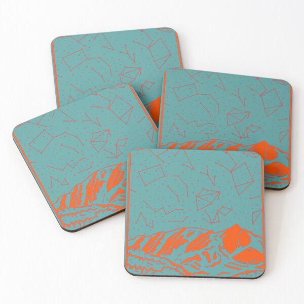 Item preview, Flatirons Constellations- Teal and Orange designed and sold by artbyadeline.