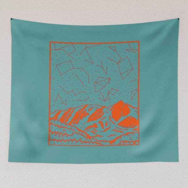 Item preview, Flatirons Constellations- Teal and Orange designed and sold by artbyadeline.