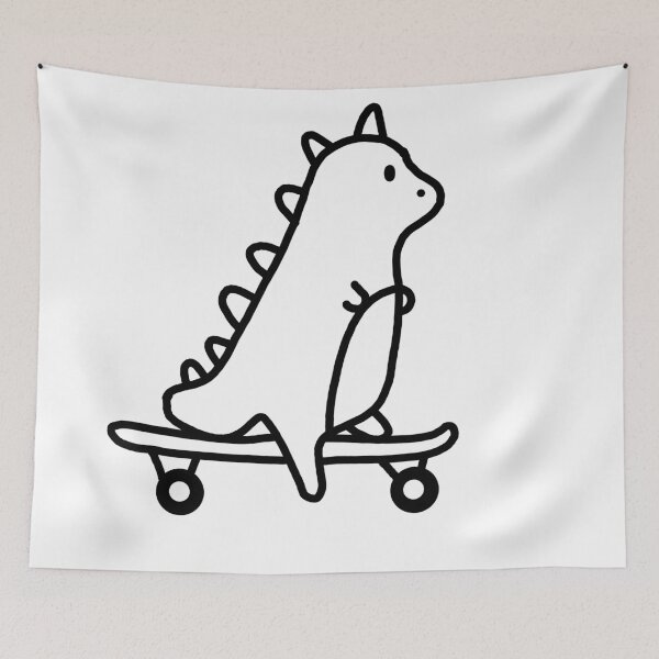 Item preview, Cartoon Dinosaur Riding A Skateboard designed and sold by MillerDesigns.