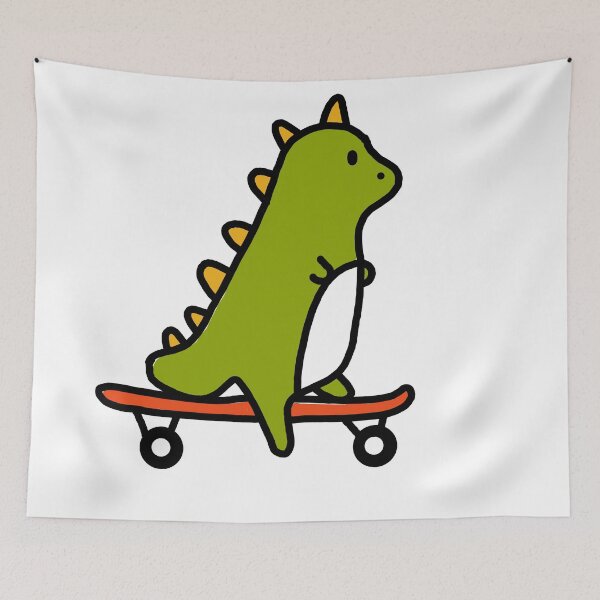 Item preview, Cute Cartoon Dinosaur Riding A Skateboard designed and sold by MillerDesigns.