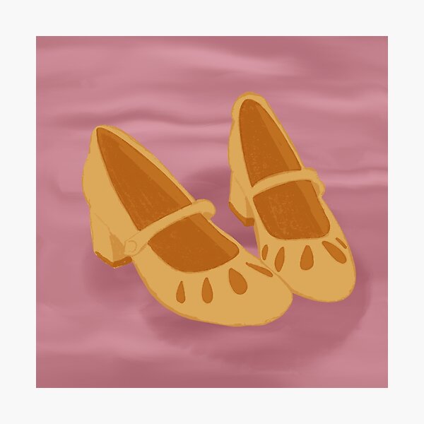 Item preview, Sunshine Yellow Vintage Shoes designed and sold by yvonnezstudios.