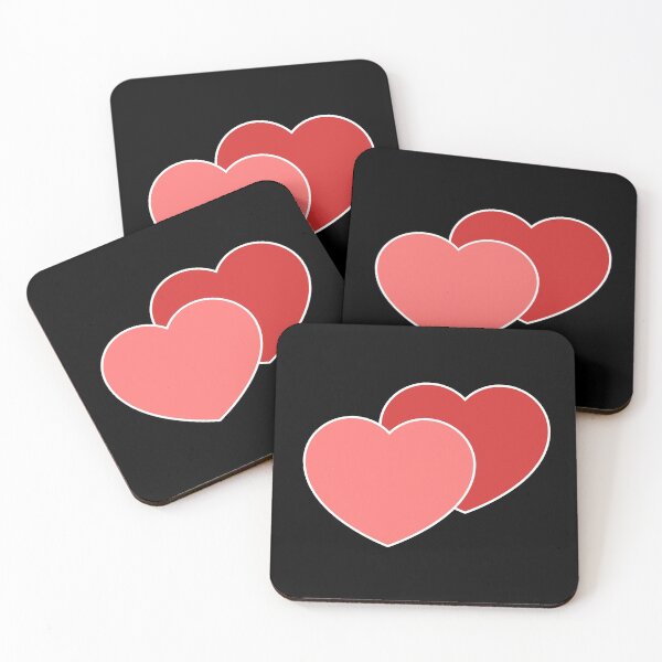 Item preview, pink heart and a red heart  designed and sold by PixelCookieDsgn.