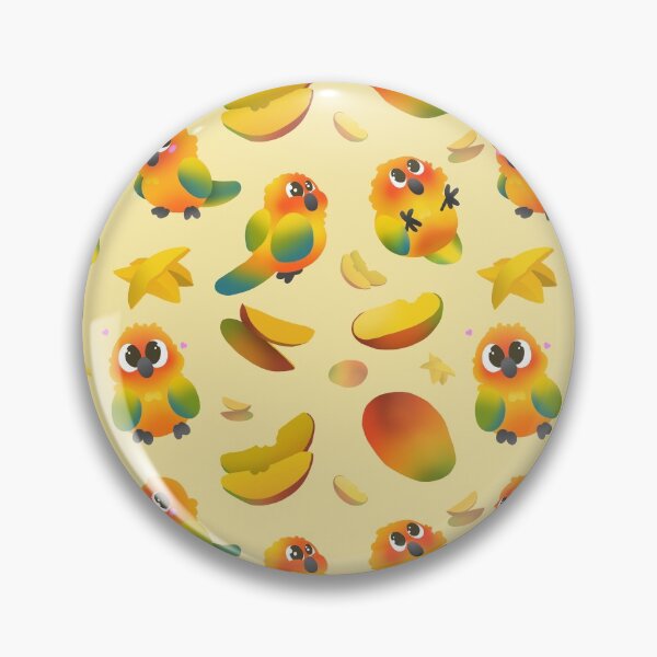 Item preview, Sun Conures and Mangos Pattern designed and sold by Peepo-co.