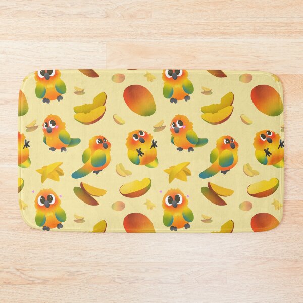 Item preview, Sun Conures and Mangos Pattern designed and sold by Peepo-co.