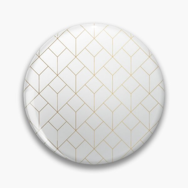 Item preview, Golden Modern Abstract Geometric Pattern On White Background designed and sold by Vic Torys ☆.