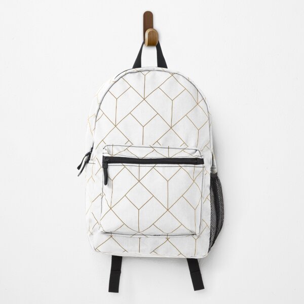Item preview, Golden Modern Abstract Geometric Pattern On White Background designed and sold by Vic Torys ☆.
