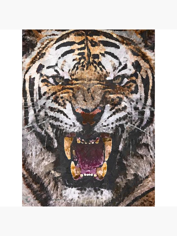 Thumbnail 3 of 3, Poster, Angry tiger designed and sold by Rina Rosmayani.