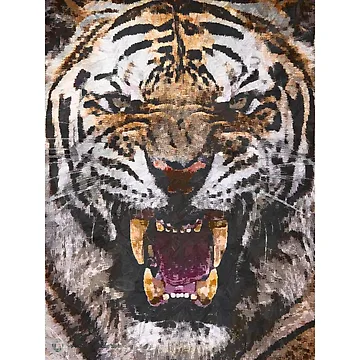 Artwork thumbnail, Angry tiger by Rina Rosmayani
