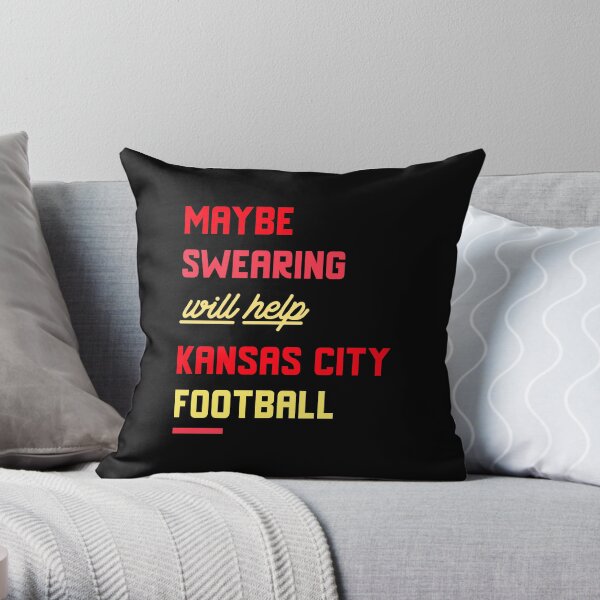 Kansas City Football 2020 Swearing funny design Throw Pillow