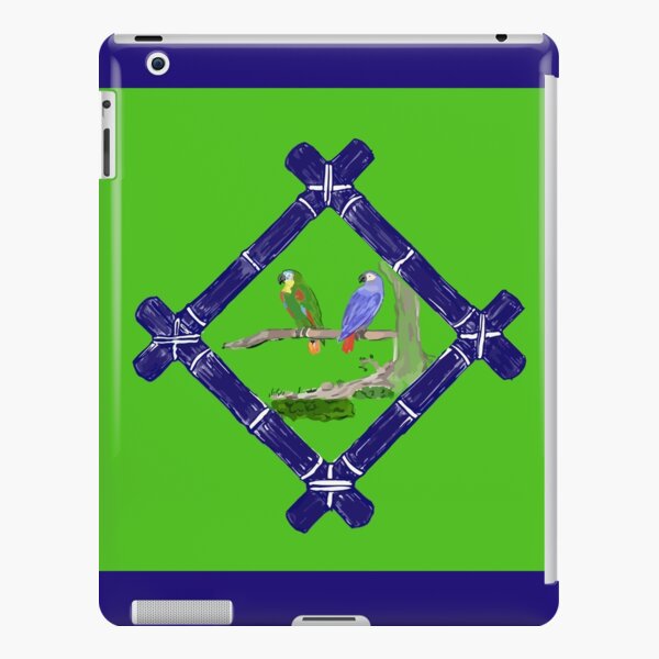 Two Parrots on a Branch with Bamboo iPad Snap Case