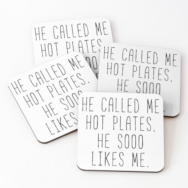 Item preview, He Called Me Hot Plates designed and sold by Sunny Collections.