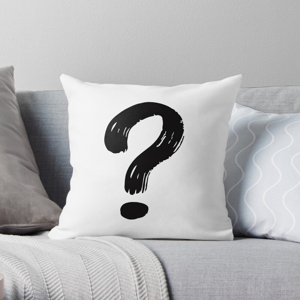 Hot Sale Question Mark Throw Pillow by jenna ross TP-9GTRP9NH