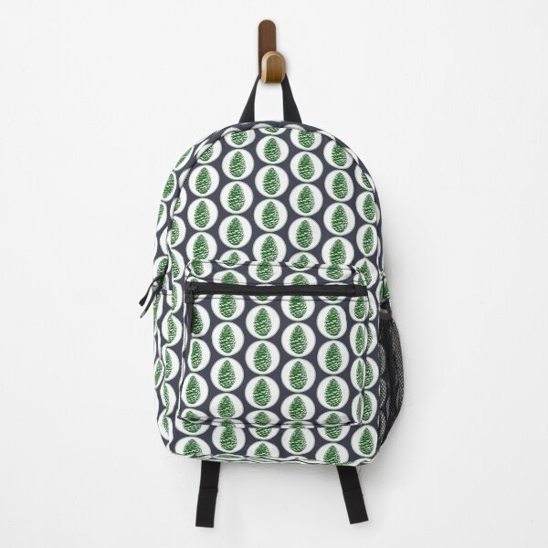Item preview, Pine Cone in a Circle, Green and White on Blue designed and sold by adamkenney.