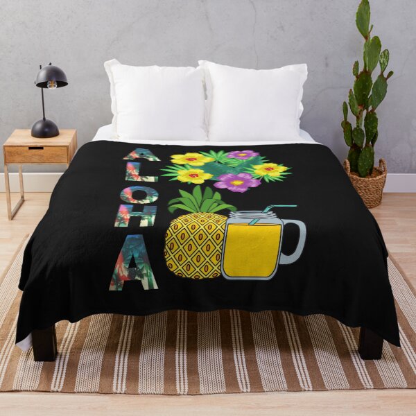 Aperçu de l'œuvre aloha, fleurs et ananas créée et vendue par remonss.