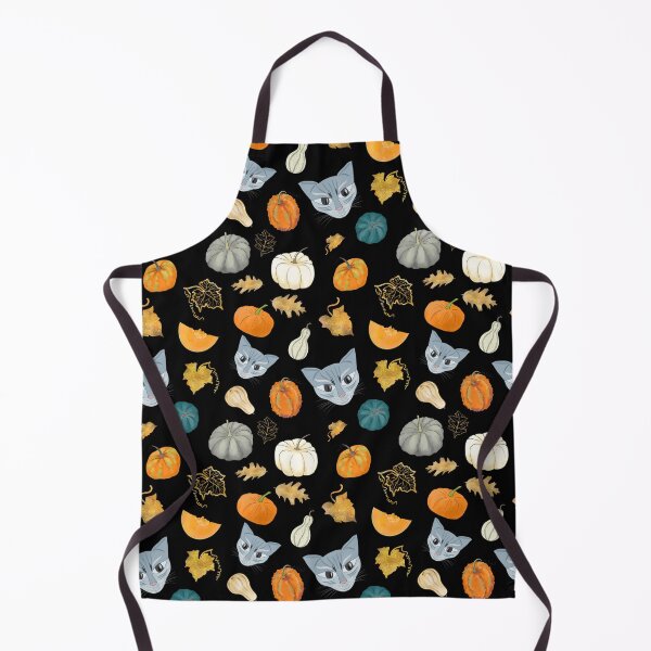 Item preview, Devious Cats with Halloween Harvest Pumpkins Party Style Pattern designed and sold by Andreea Dumez.