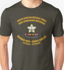 Camiseta ajustada Veterano de la guerra fronteriza de la Fuerza de Defensa de Sudáfrica