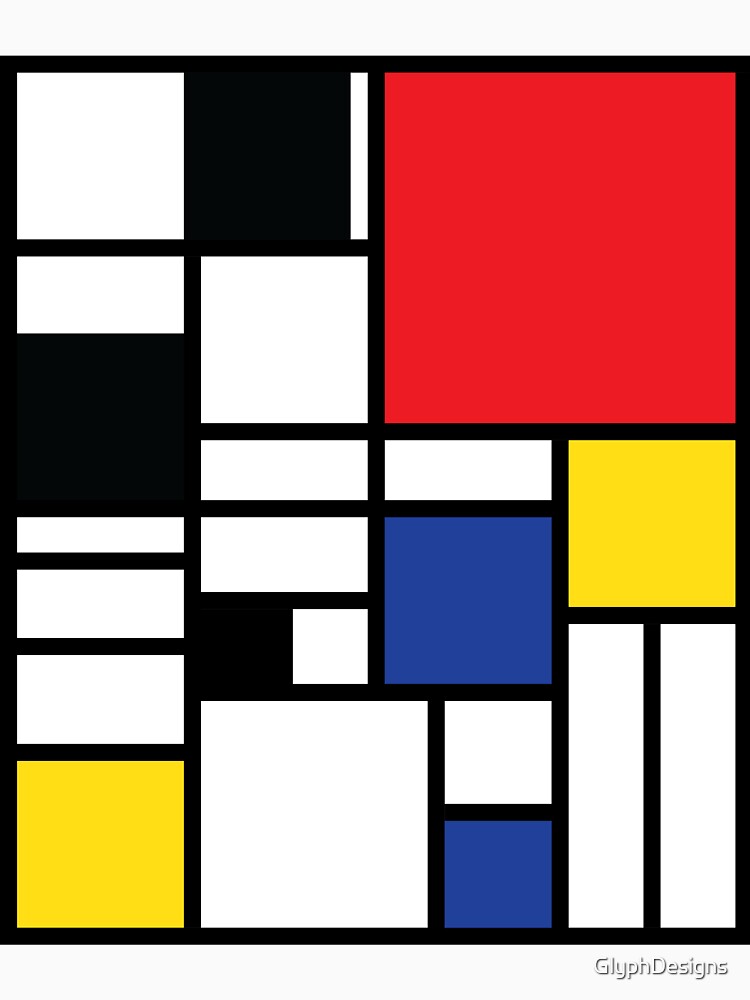 Thumbnail 7 of 7, Classic T-Shirt, De Stijl #1 designed and sold by GlyphDesigns.