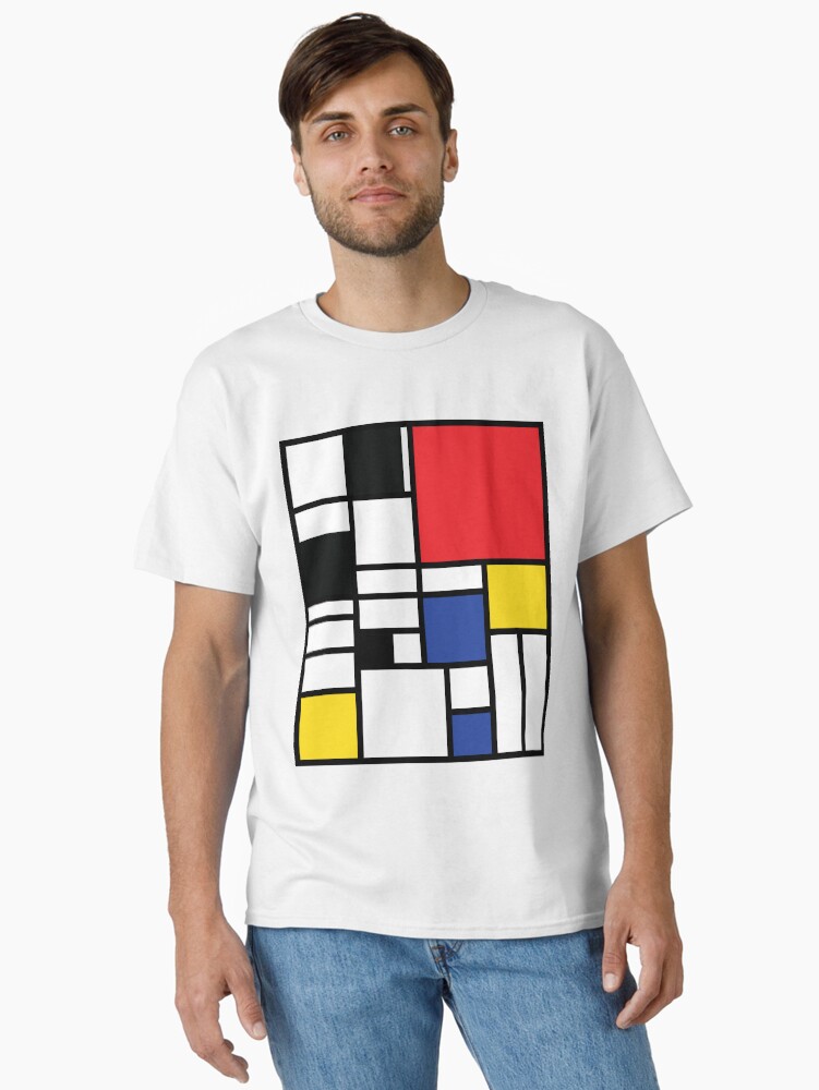 Thumbnail 2 of 7, Classic T-Shirt, De Stijl #1 designed and sold by GlyphDesigns.