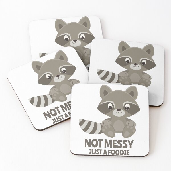 Item preview, Not Messy, Just A Foodie - Cute Baby Raccoon designed and sold by Witty Baby  Tees.