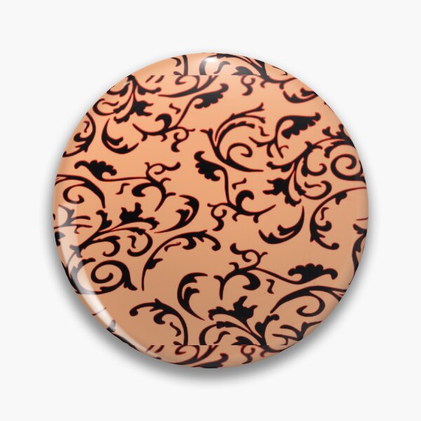 Item preview, ARABIATA 3 bis patterns pink salmon black Morocco Essaouira flowers leaves design arabesques scrolls decor designed and sold by dragonemma.