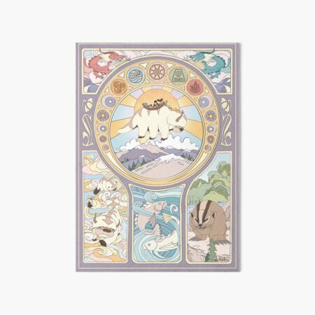 Team Avatar and Original Benders, Art Nouveau Art Board Print