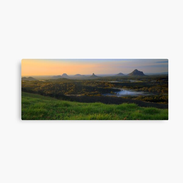 Sunrise Over the Glass House Mountains Canvas Print