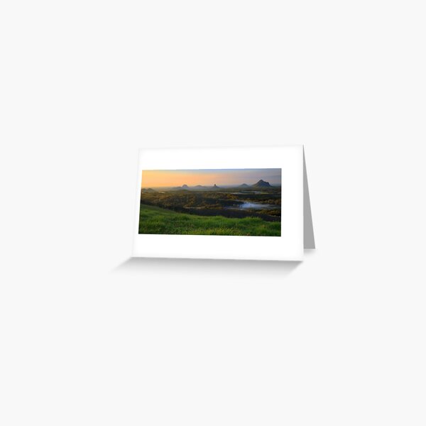 Sunrise Over the Glass House Mountains Greeting Card