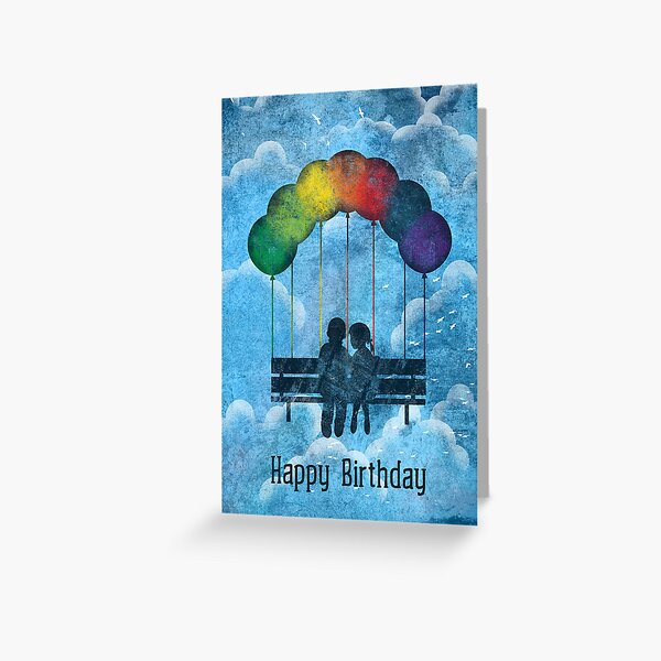 Birthday Under The Rainbow Greeting Card