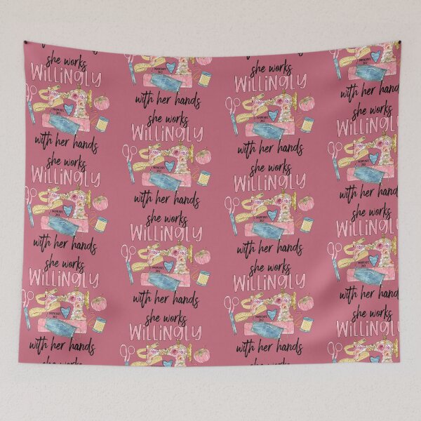 Item preview, She Works Willingly With Her Hands, Proverbs 31:13 designed and sold by 3bythelake.