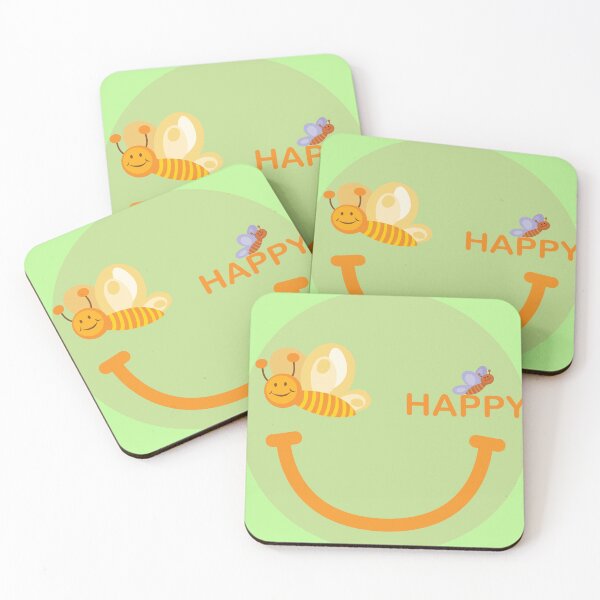 Item preview, Bee Happy smiling face. Be happy like a smile bumble bee. designed and sold by NiceThing-com.