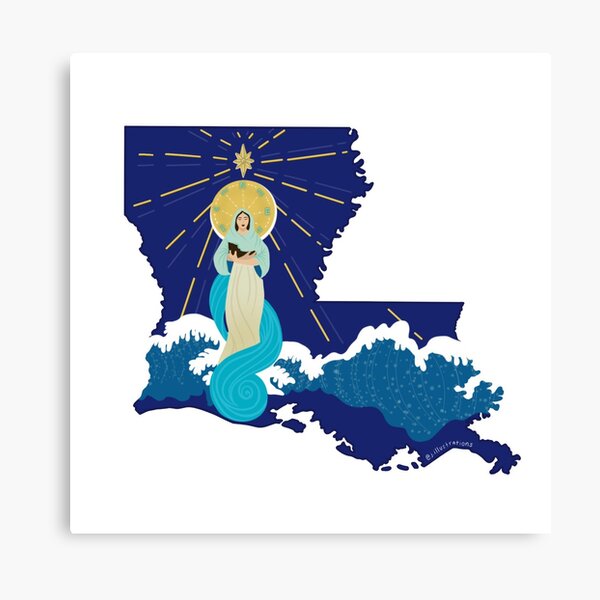 Our Lady Star of the Sea Louisiana Canvas Print