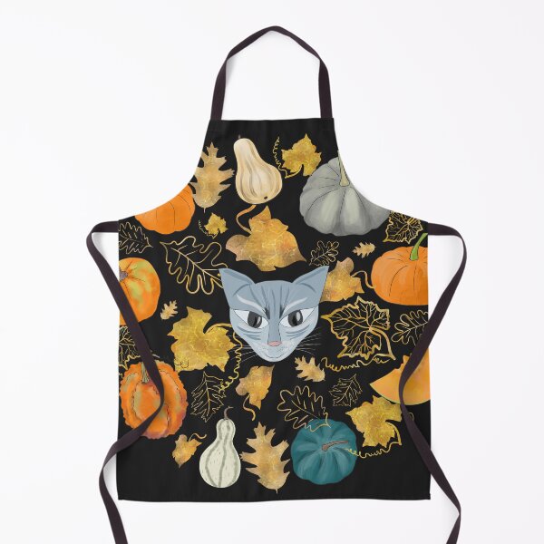 Item preview, Halloween Evil Cat in a Pumpkin Patch designed and sold by Andreea Dumez.
