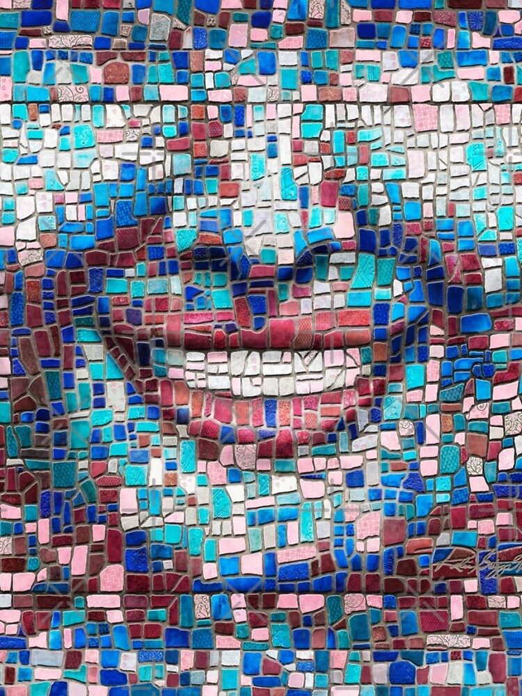 “Broken” (mosaic tile, painted) - “Smile” Fine Art series by CaraSonrisa