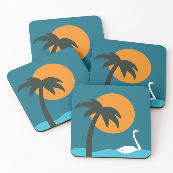 Item preview, Tropical Sunset Swan designed and sold by Digitaldingo.