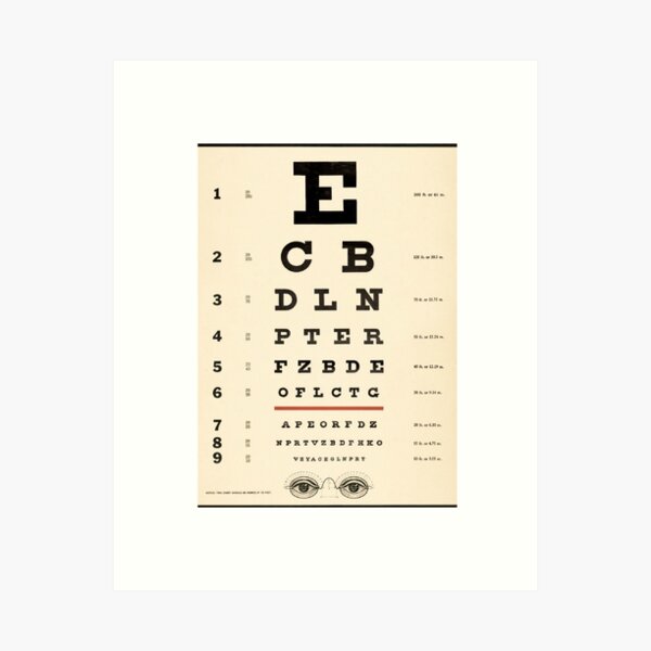 Item preview, Eye Chart designed and sold by funhousejen.