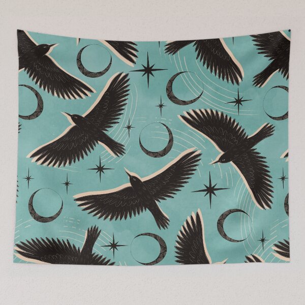 Item preview, Raven With Shadow Blue designed and sold by Lidiebug.