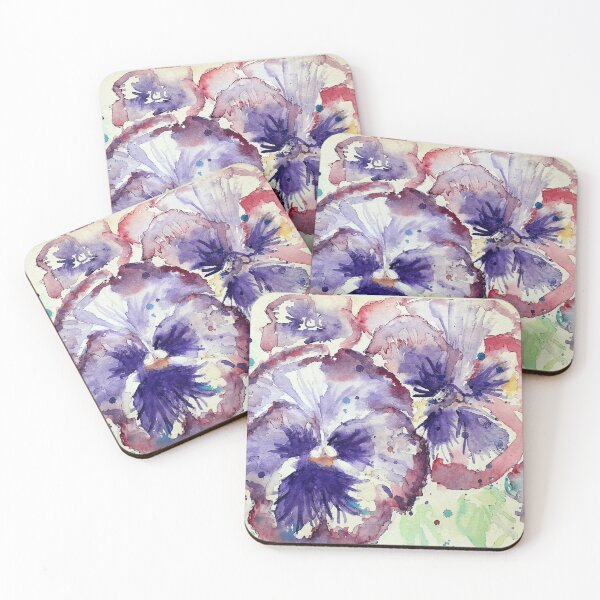 Item preview, Purple Pansy Flower Watercolor designed and sold by Sarah  Rajkotwala.