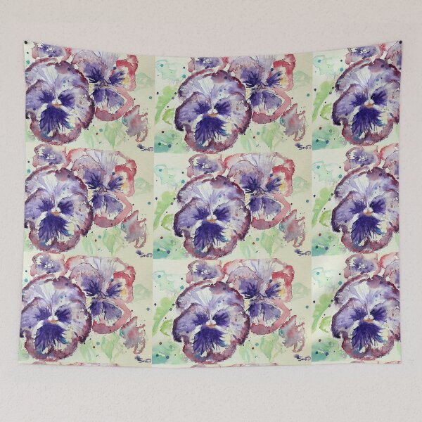 Item preview, Purple Pansy Flower Watercolor designed and sold by Sarah  Rajkotwala.