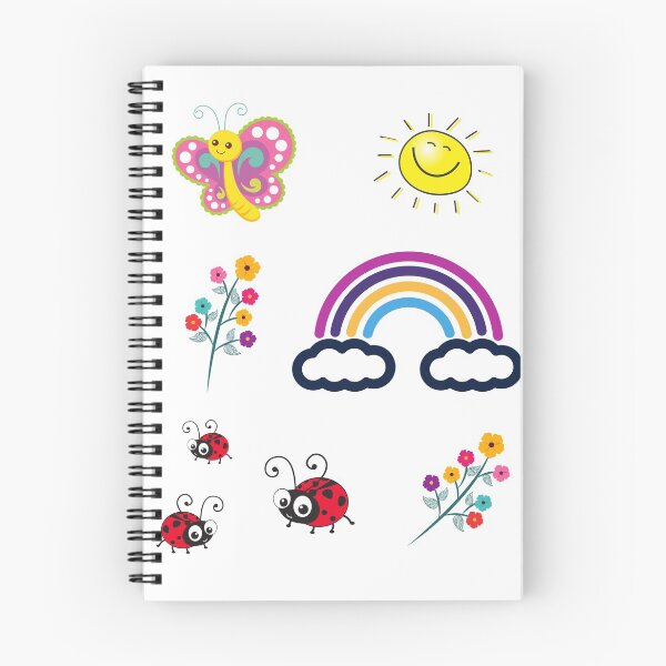 Item preview, Rainbow Sunshine Butterfly Ladybug Flowers Sticker Pack by Boo-da-chay designed and sold by Boo-da-chay.