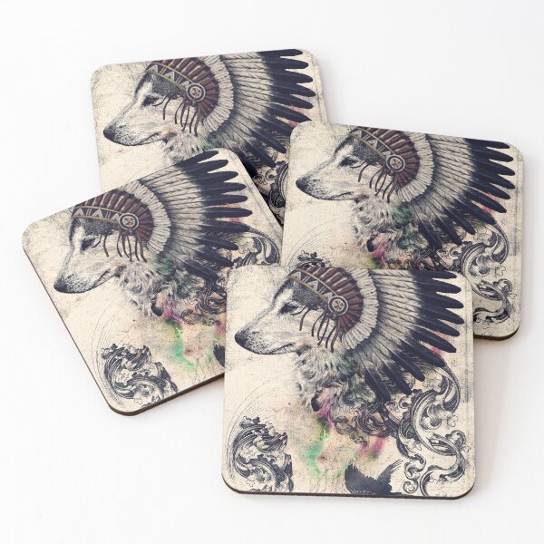 Item preview, Native American Wolf designed and sold by TemplarHeart.