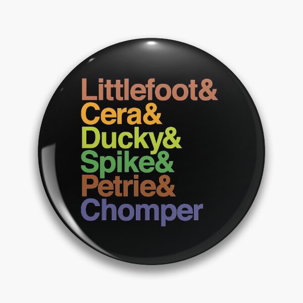 Item preview, The Land Before Time (Gang Of Five + Chomper) Helvetica Names designed and sold by ijanet.